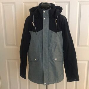 Beanpole Two Tone Blue Anorak Coat with Removable Hood L